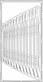 Juego de llaves combinadas métricas Teng Tools de 12 piezas (8-19 mm) - TT1236