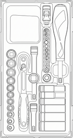 Juego de llaves de vaso Teng Tools de 1/4" de 12 caras, 35 piezas — TT143512