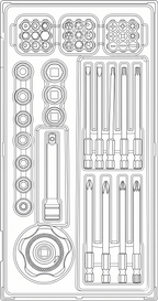 Juego de llaves de vaso y puntas Teng Tools de 1/4", 48 piezas — TT1448