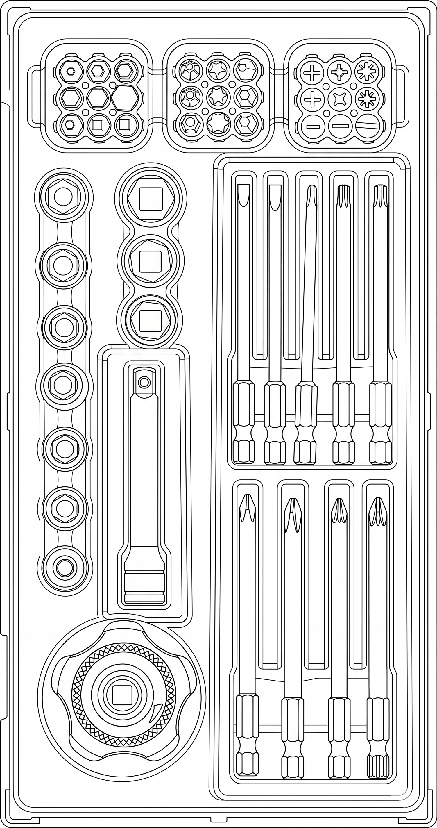 1/4 Socket & Bits Set TT1 48 Pieces