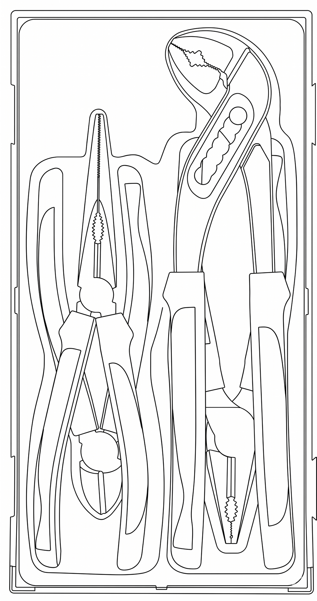Plier Set TPR Grip TT1 4 Pieces