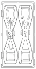 Circlip Plier Set 19-60mm TT1 4 Pieces — Teng Tools TT474-7