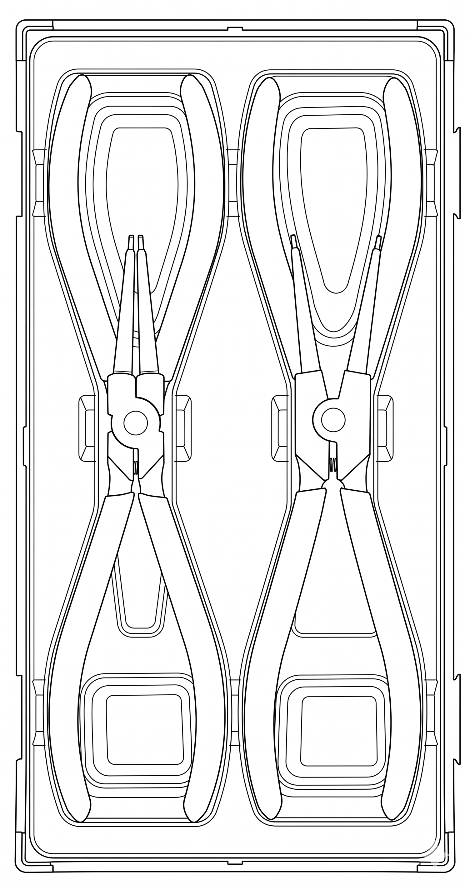 Teng Tools Circlip Plier Set 19-60mm TT1 4 Pieces — TT474-7 (view 2)
