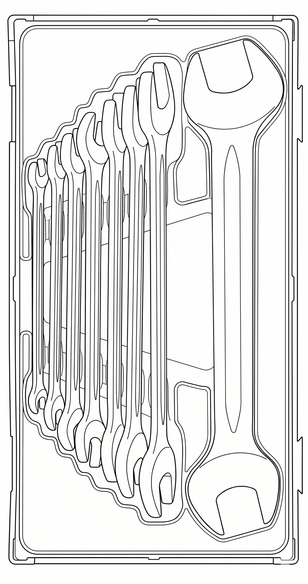 Double Open Ended Spanner Set TT1 8 Pieces