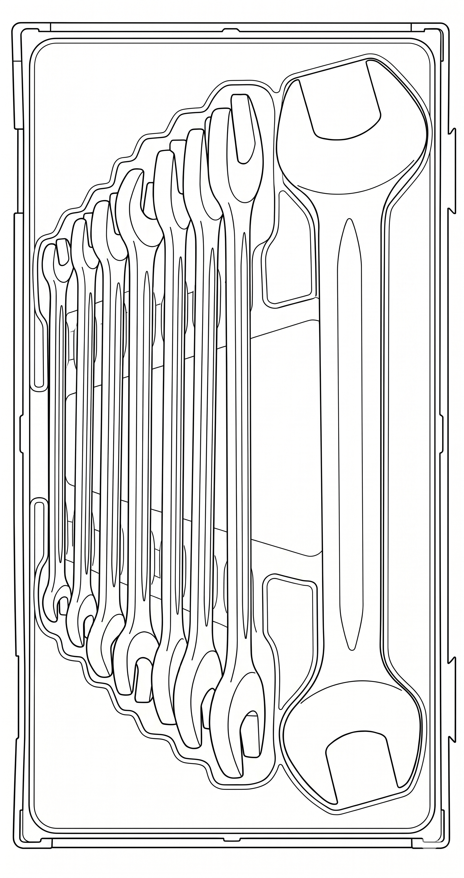 Double Open Ended Spanner Set TT1 8 Pieces