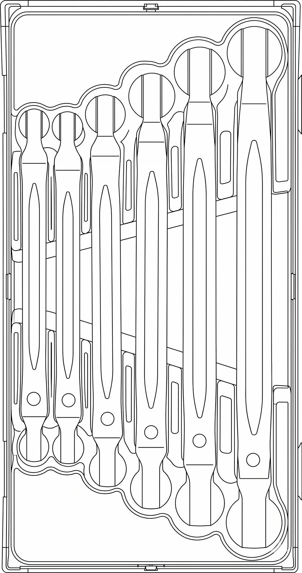 Double Flex Wrench Set TT1 6 Pieces