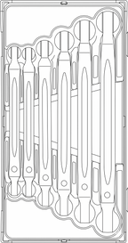 Juego de llaves de doble articulación Teng Tools, 6 piezas — TT6506