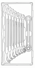 Juego de llaves combinadas de carraca Teng Tools R AF, 8 piezas — TT6508RAF
