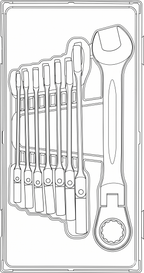 Juego de llaves combinadas con carraca Teng Tools RF TT1 de 8 piezas — TT6508RF