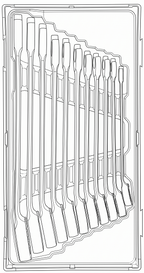 Juego de llaves combinadas de carraca Teng Tools R TT1 de 11 piezas — TT6511R