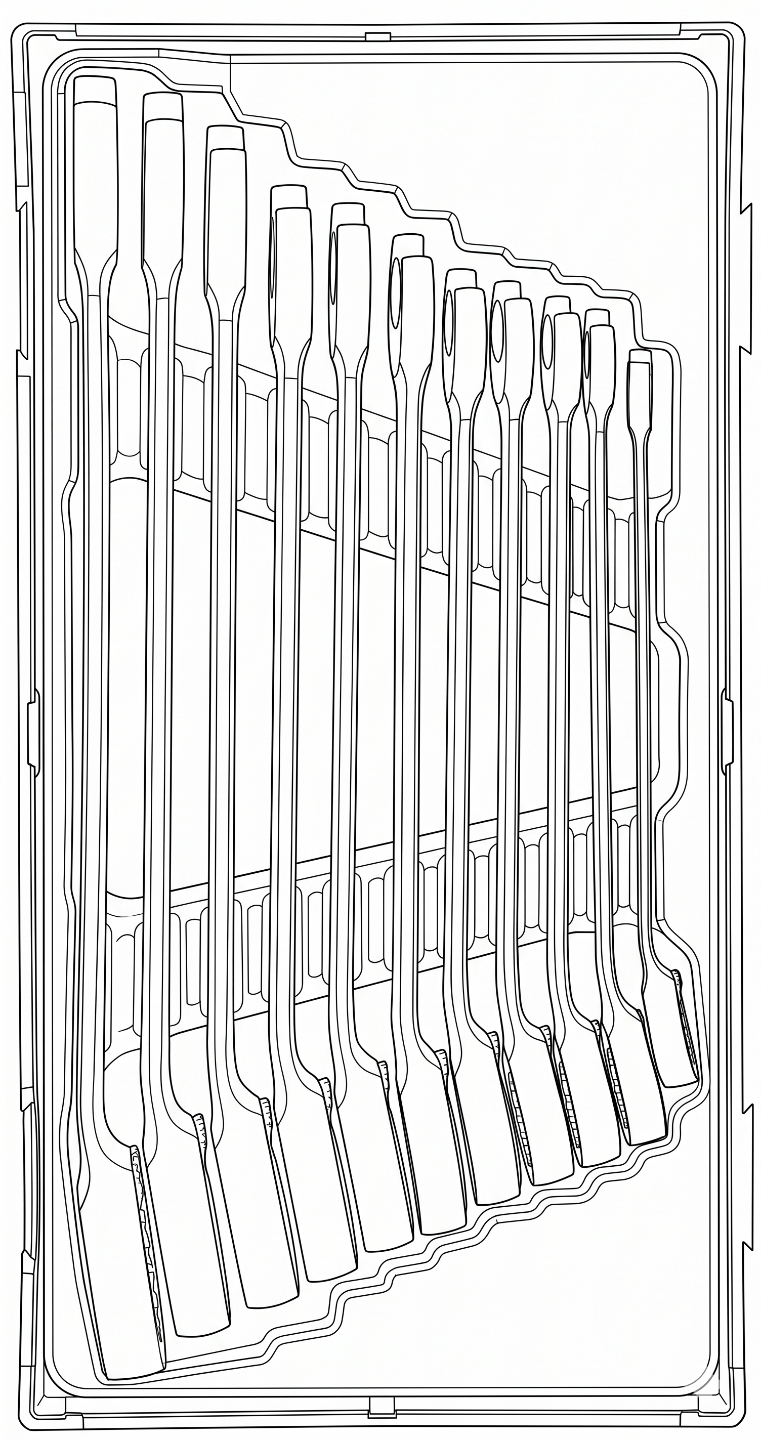 Ratcheting Combination Spanner Set R TT1 11 Pieces
