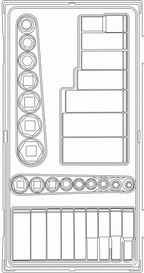 Juego de vasos Teng Tools de 1/4 y 3/8 AF de 6 caras, 32 piezas TT1 — TTAF32
