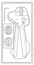 Juego de tenazas para crimpar Teng Tools TT1, 4 piezas — TTCP04