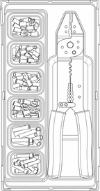 Teng Tools Juego de Alicates de Crimpado TT1 121 Piezas — TTCP121