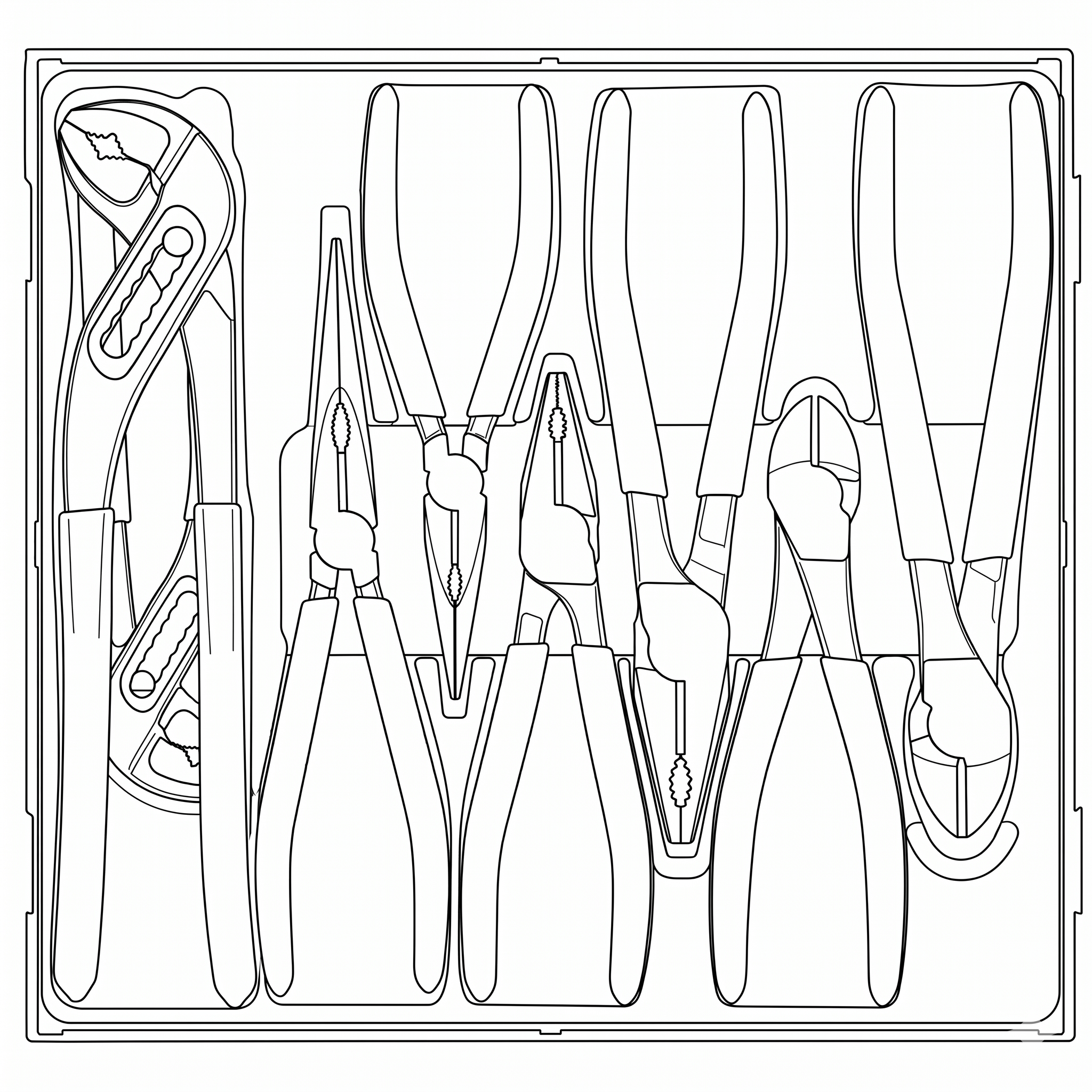 Plier Set Vinyl Grip TT2 8 Pieces