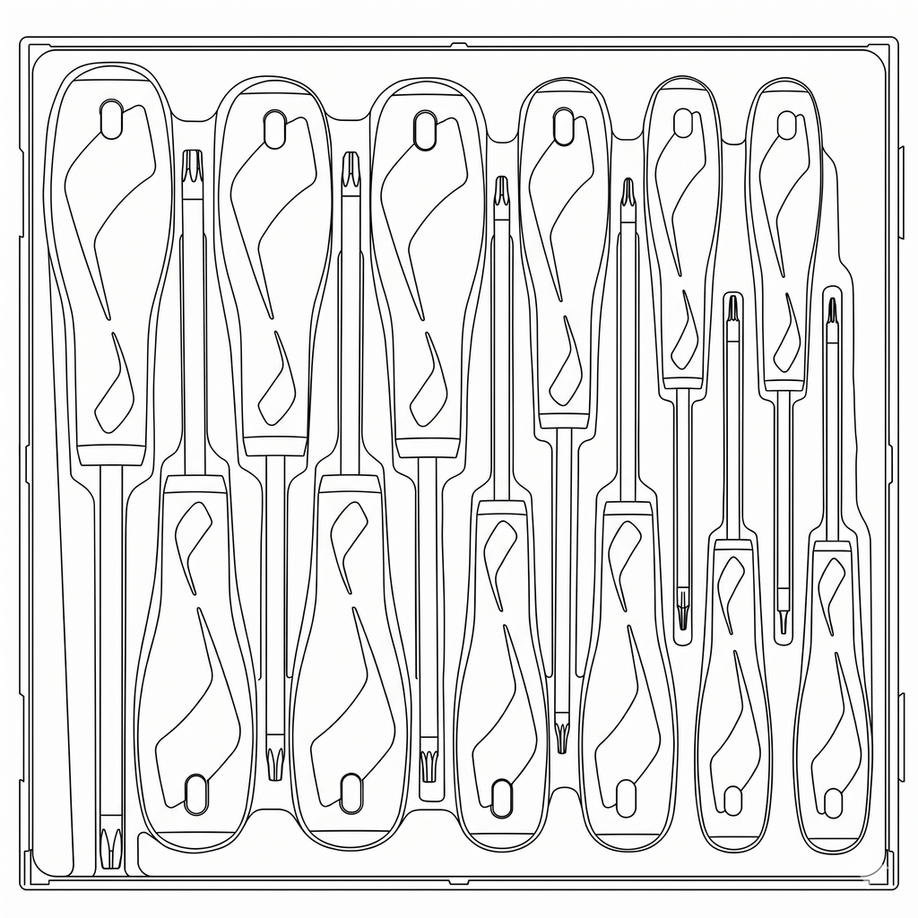 Screwdriver Set TX TT2 12 Pieces