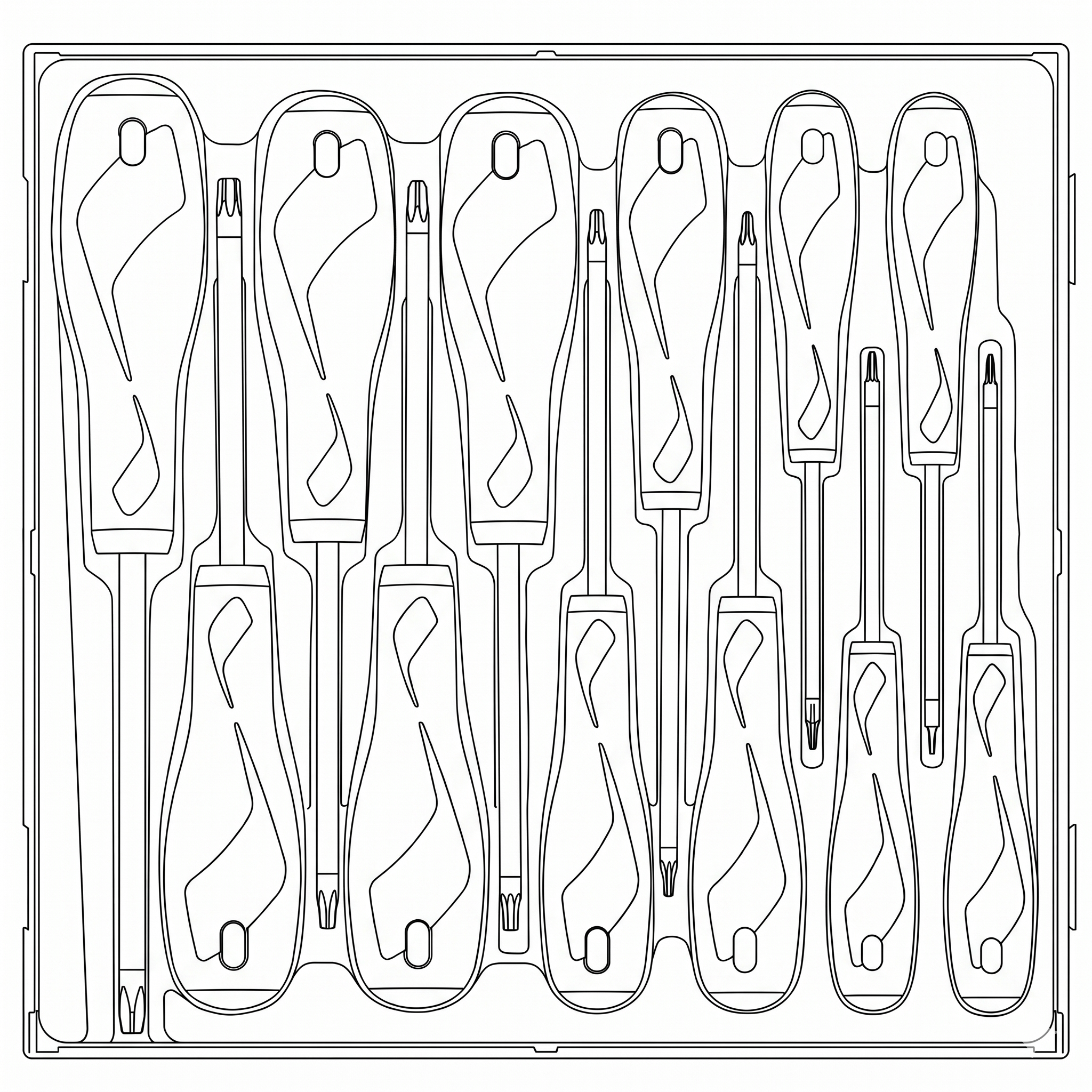 Screwdriver Set TX TT2 12 Pieces