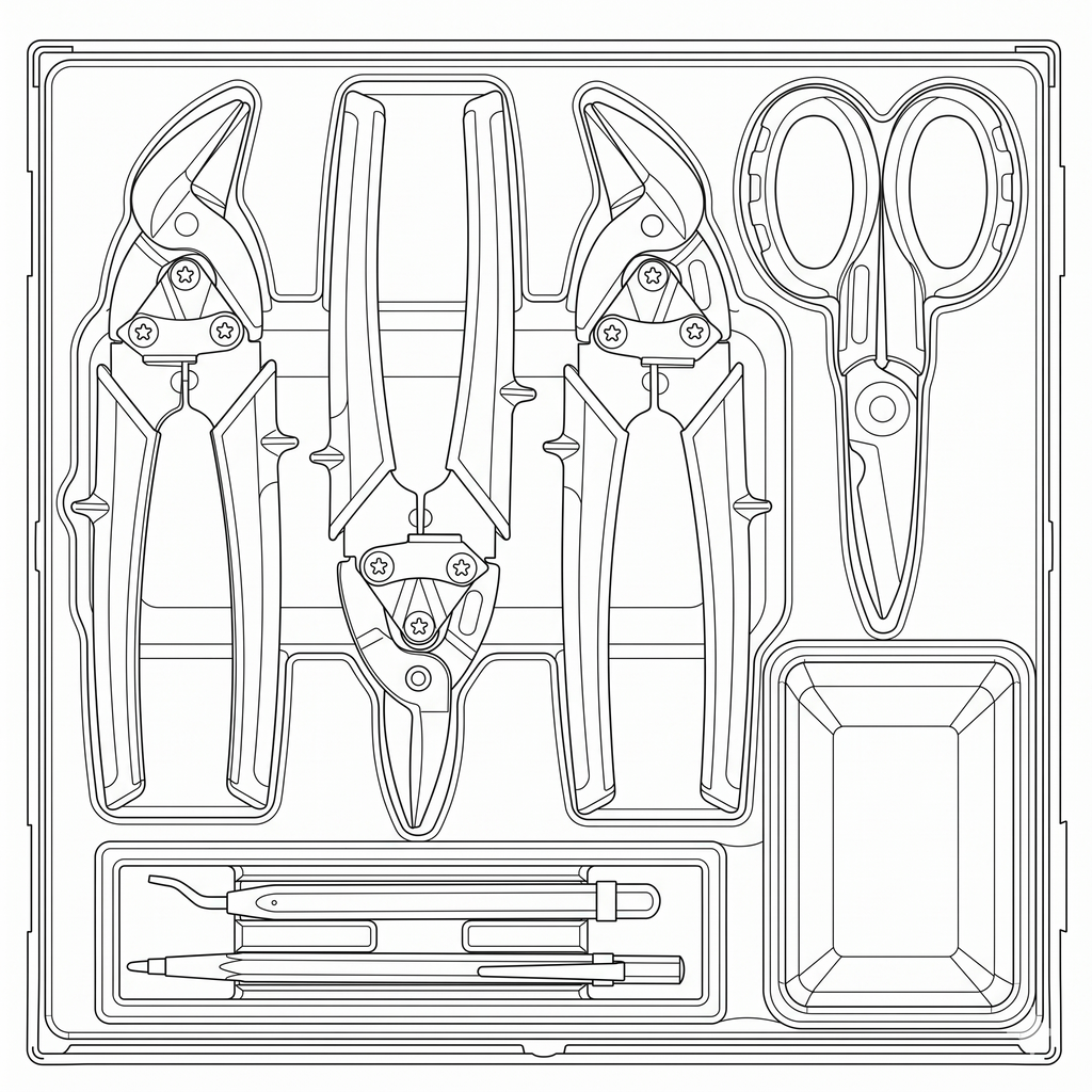 Industrial Cutting Tool Set, 6 Pieces (TT2)