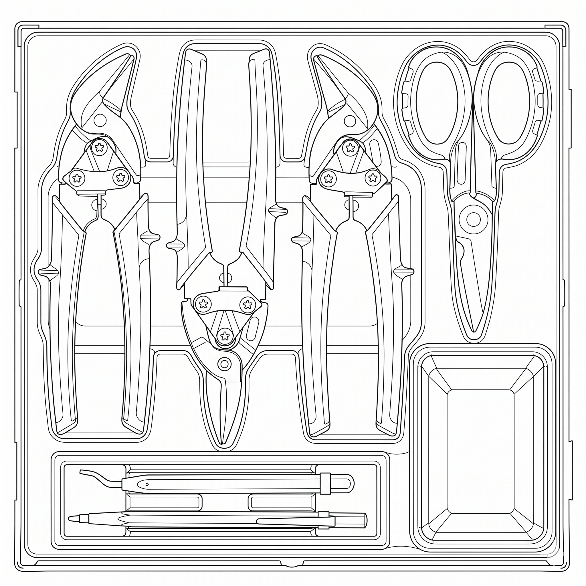 Industrial Cutting Tool Set, 6 Pieces (TT2)