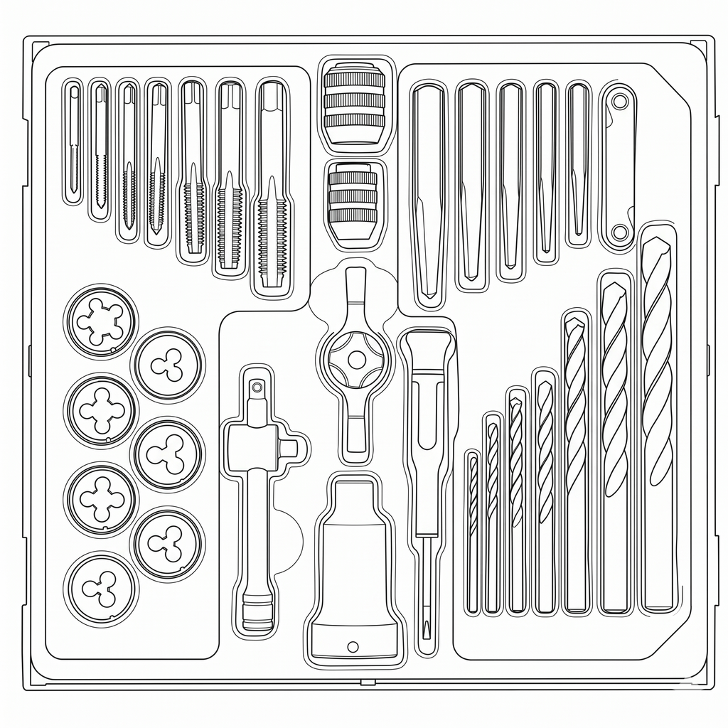 Tap and Die Set, 34 Pieces (TT2)