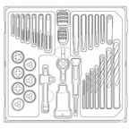 Juego de Machos y Terrajas Teng Tools, 34 Piezas (TT2) — TTDTD34