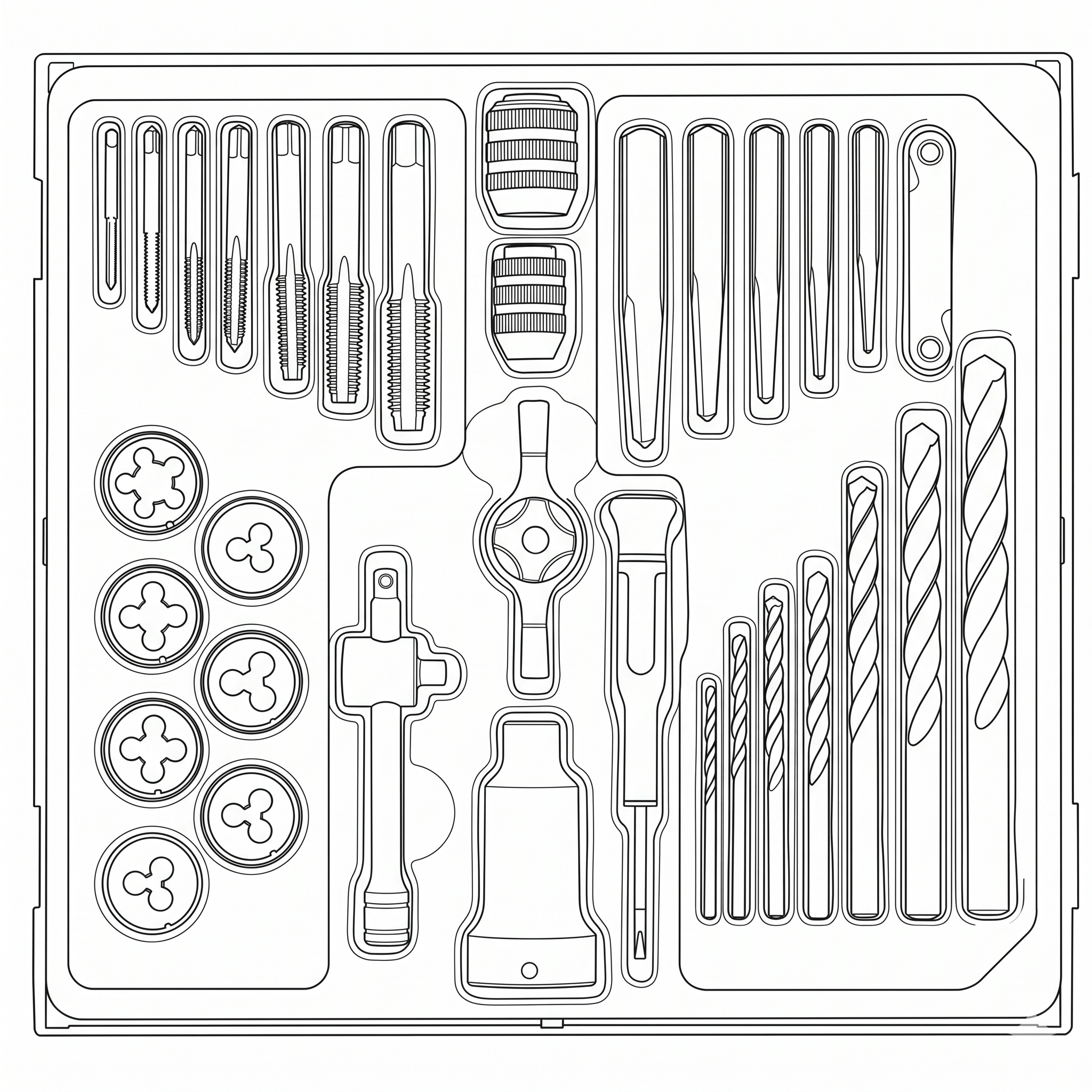 Tap and Die Set, 34 Pieces (TT2)