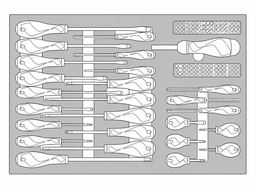 Screwdriver Set Mixed FOAM4X4 122 Pieces