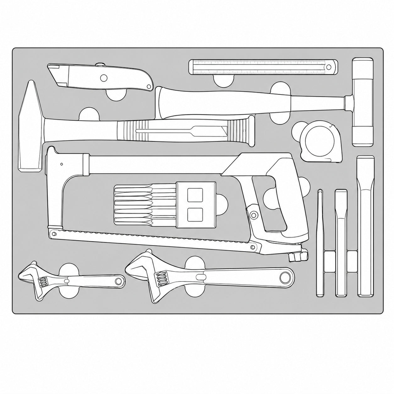 General Tool Set FOAM4X4 17 Pieces