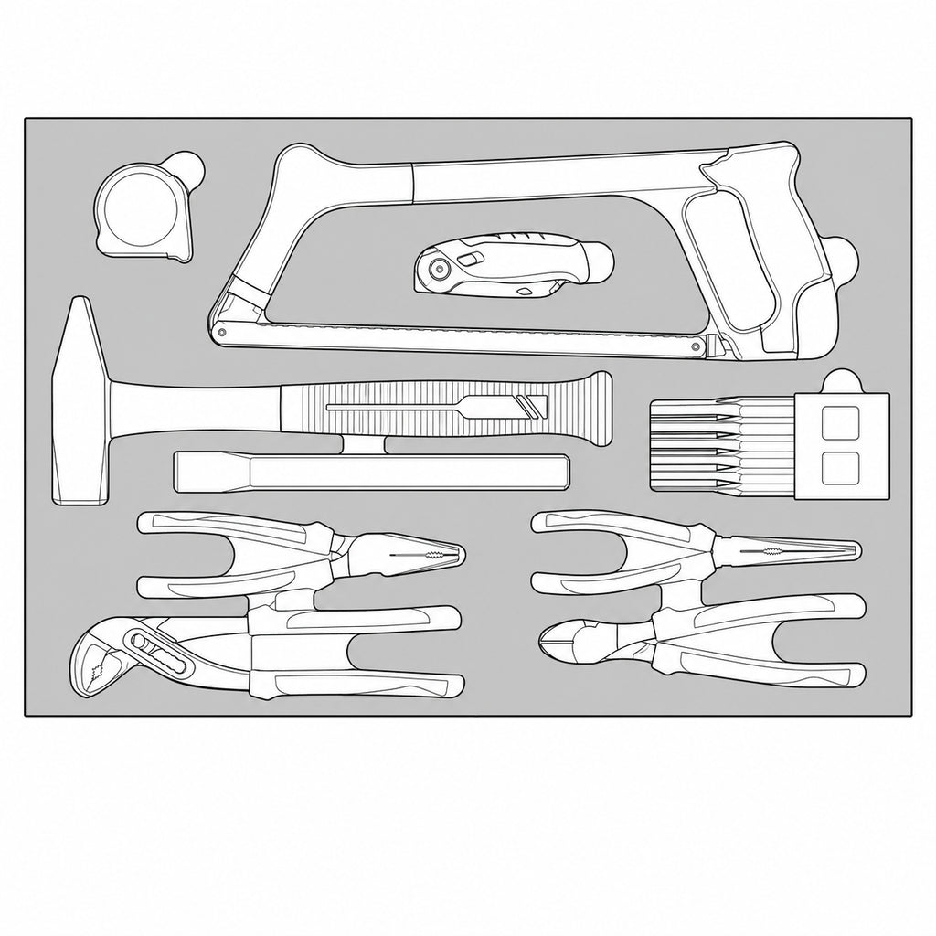 General Tool Set FOAM4X4 15 Pieces