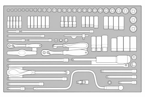 Teng Tools 1/4 & 3/8 Socket Set FOAM4X4 86 Pieces — TTESK86