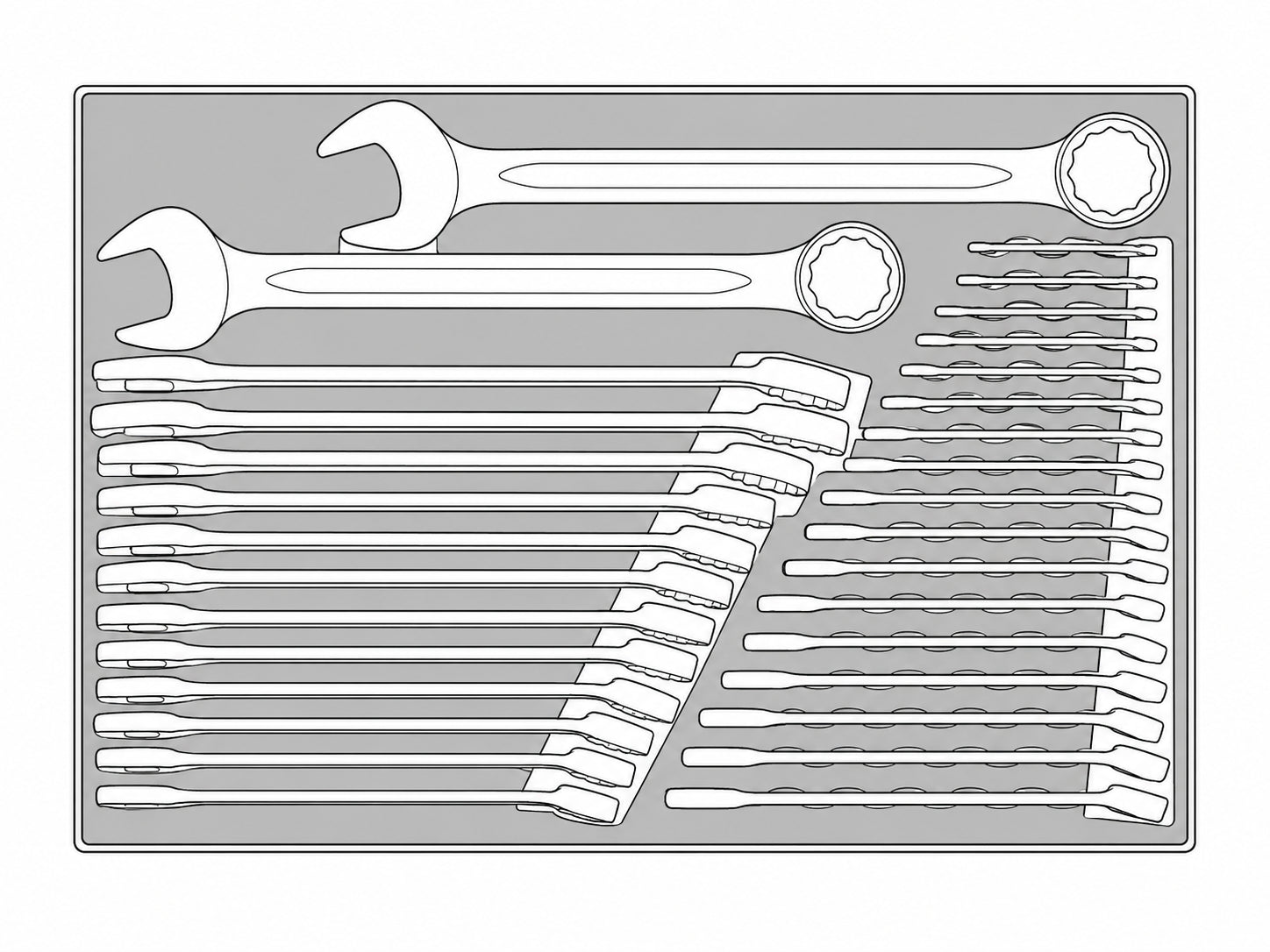 Combination Spanner Set FOAM4X4 31 Pieces