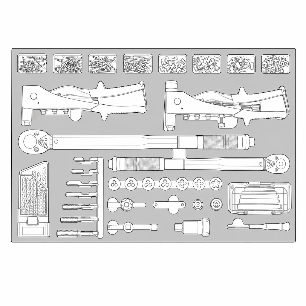 General Service Tool Set FOAM4X4 219 Pieces