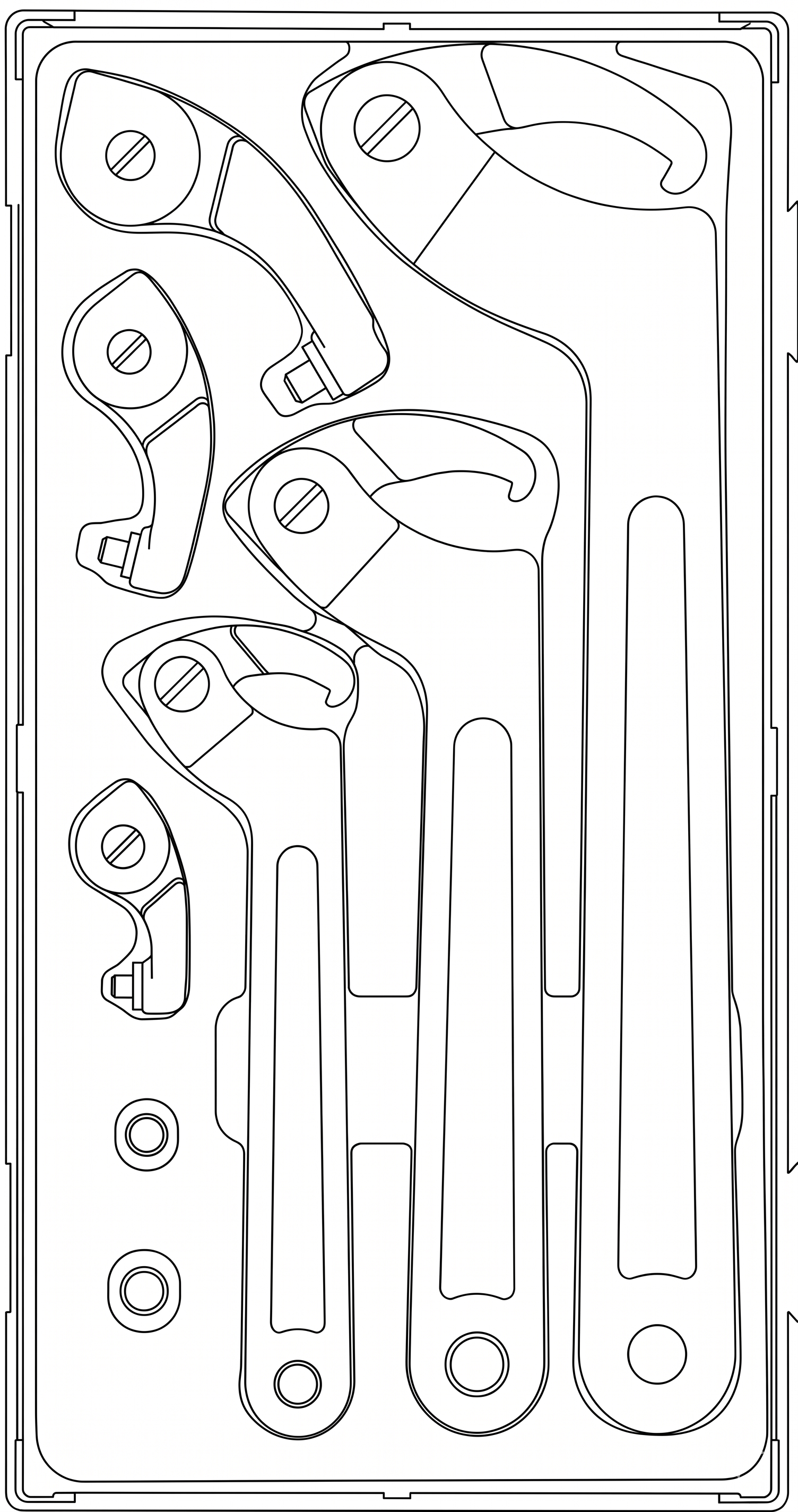 Hook & Pin Wrench Set TT1 8 Pieces