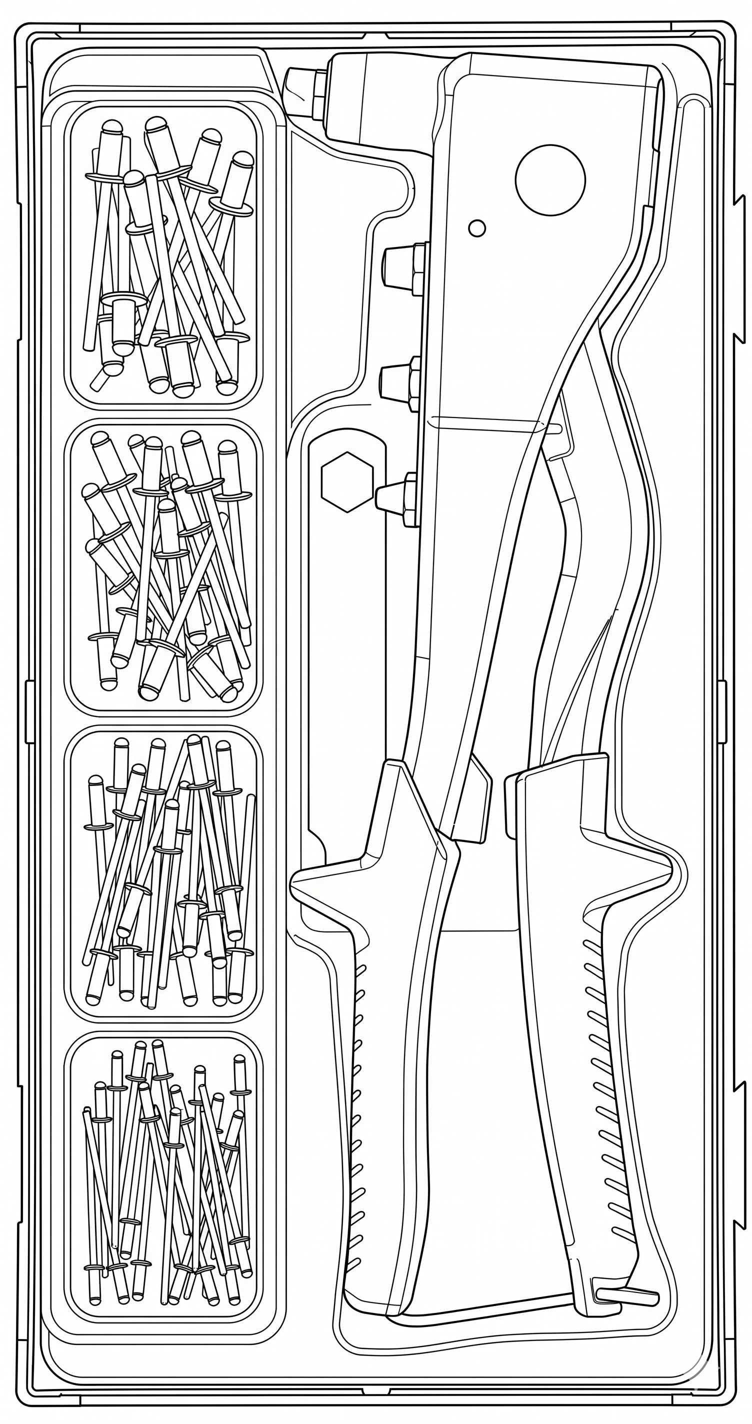 Rivet Gun Set TT1 81 Pieces