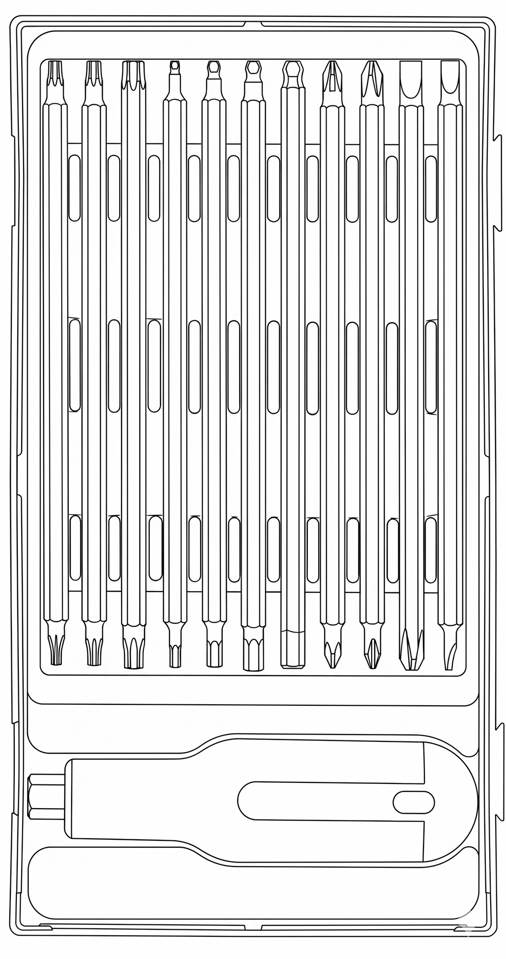Screwdriver Blade Set Mixed TT1 12 Pieces