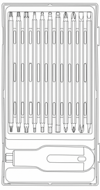 Juego de hojas de destornillador surtidas Teng Tools TT1 de 12 piezas — TTMD12D
