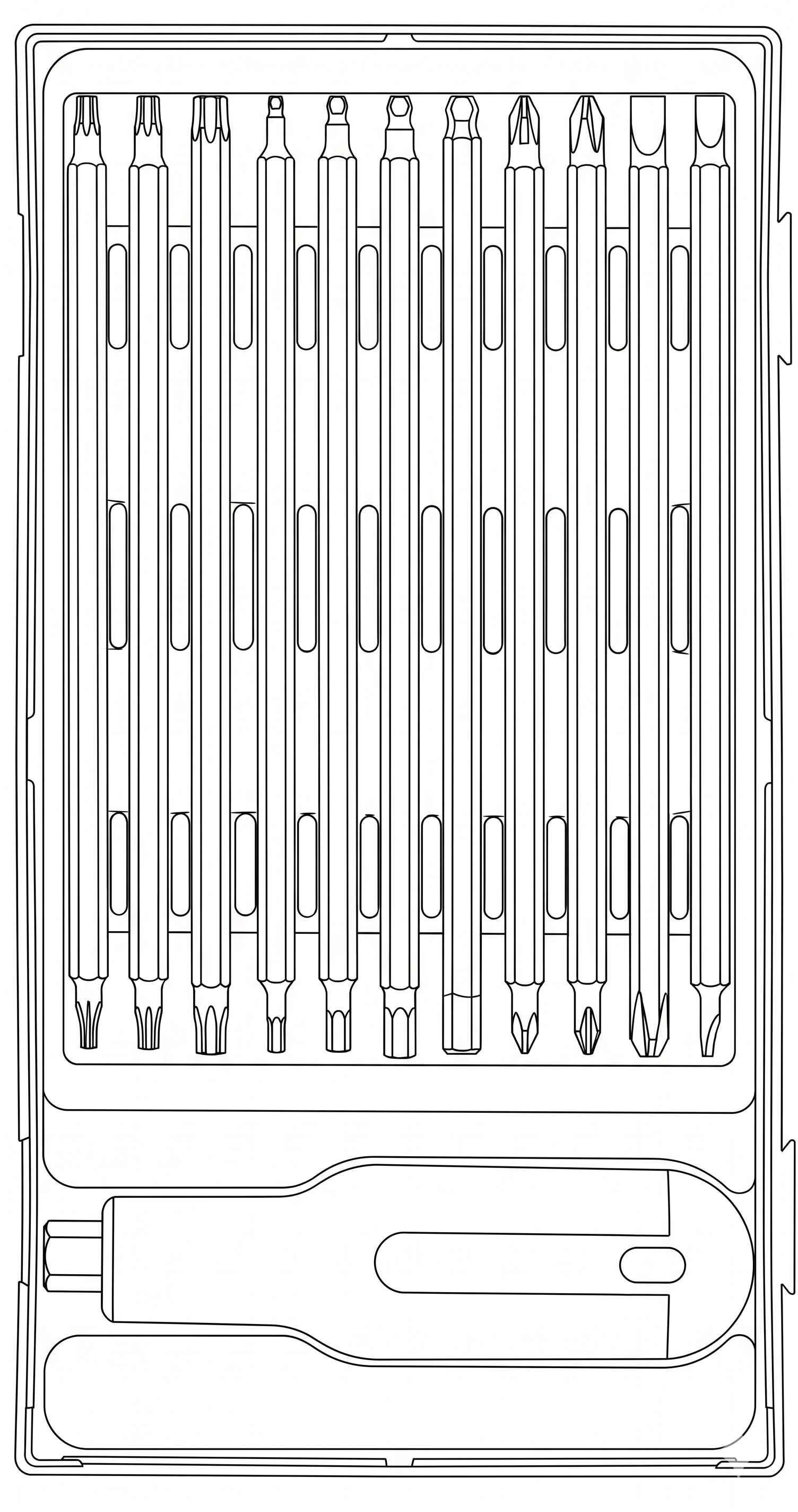 Screwdriver Blade Set Mixed TT1 12 Pieces