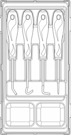 Juego de ganchos y punzones Teng Tools de 4 piezas — TTMDP