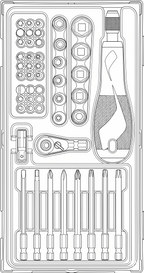 Juego de puntas destornillador Teng Tools TT1 49 Piezas — TTMDQ49