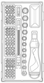 Juego de destornillador de carraca con puntas Teng Tools TT1, 84 piezas — TTMDR84