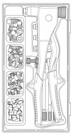 Juego de pistola para tuercas remachables Teng Tools TT1 de 81 piezas — TTNR81