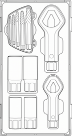 Juego de extractores y rompenueces Teng Tools TT1, 11 piezas — TTSN11
