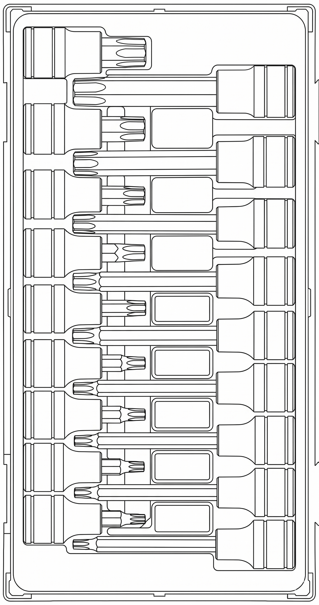 1/2 Drive TX Bit Socket Set TT1 18 Pieces