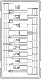 Juego de llaves de vaso Torx Teng Tools de 1/2 pulgada, 18 piezas — TTTX18