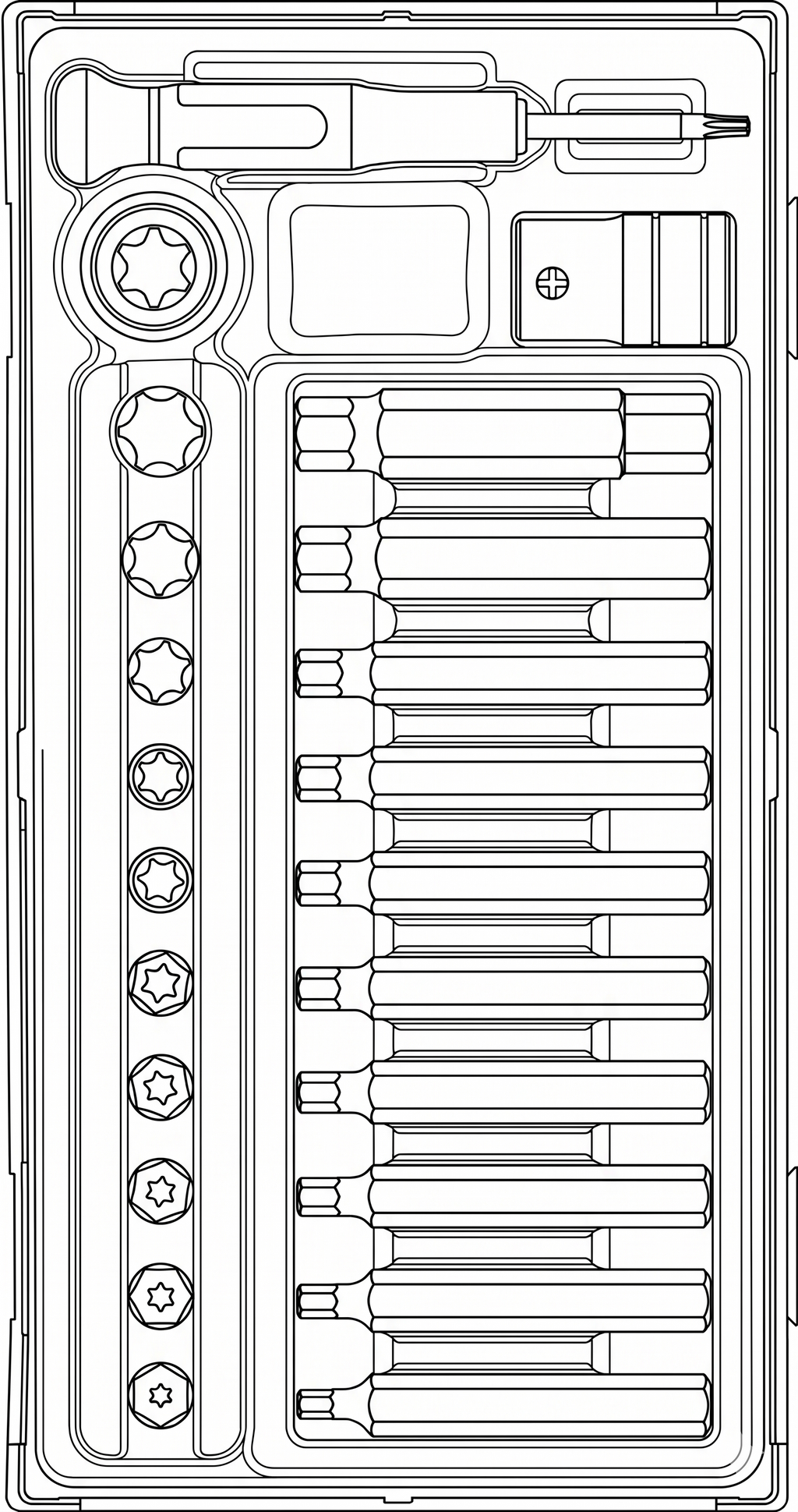 1/2 Drive TX Bit Socket Set TT1 23 Pieces