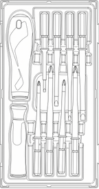 Juego de destornilladores aislados Teng Tools Hojas intercambiables TT1 10 piezas