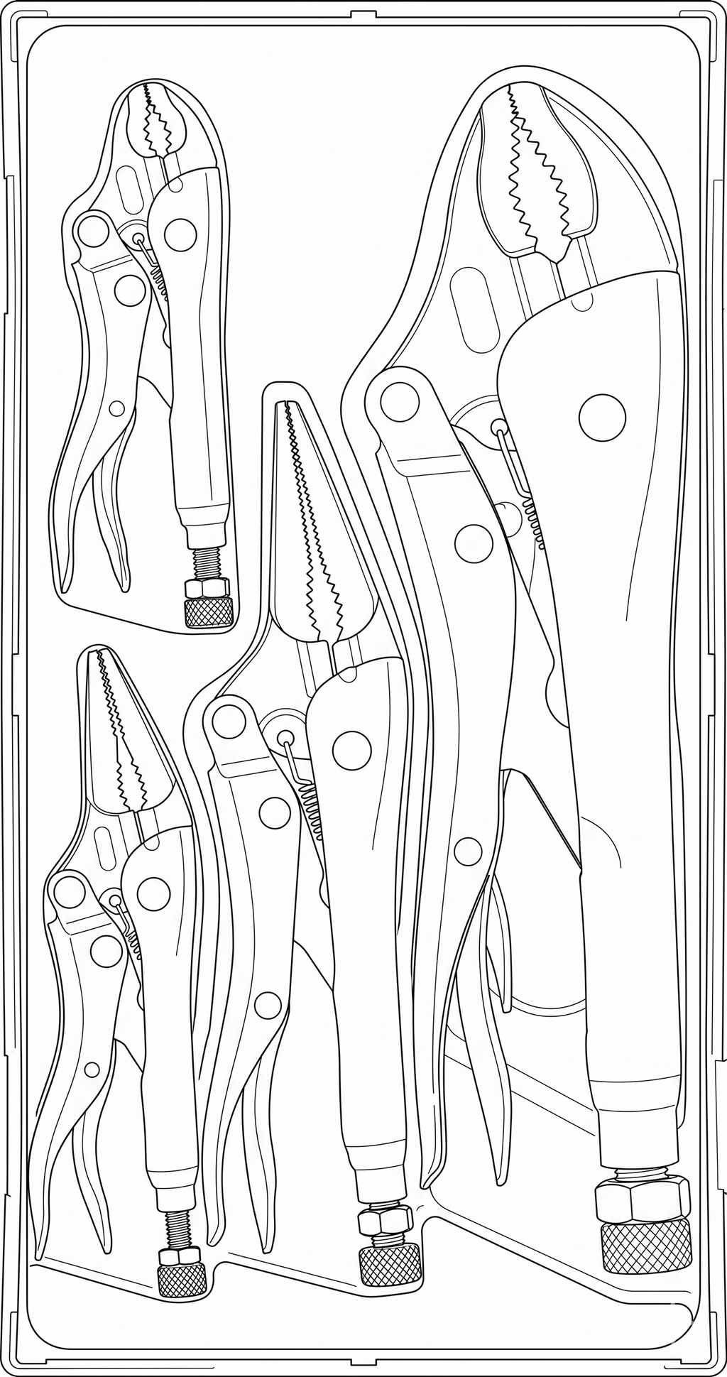 Power Grip Plier Set TT1 5 Pieces