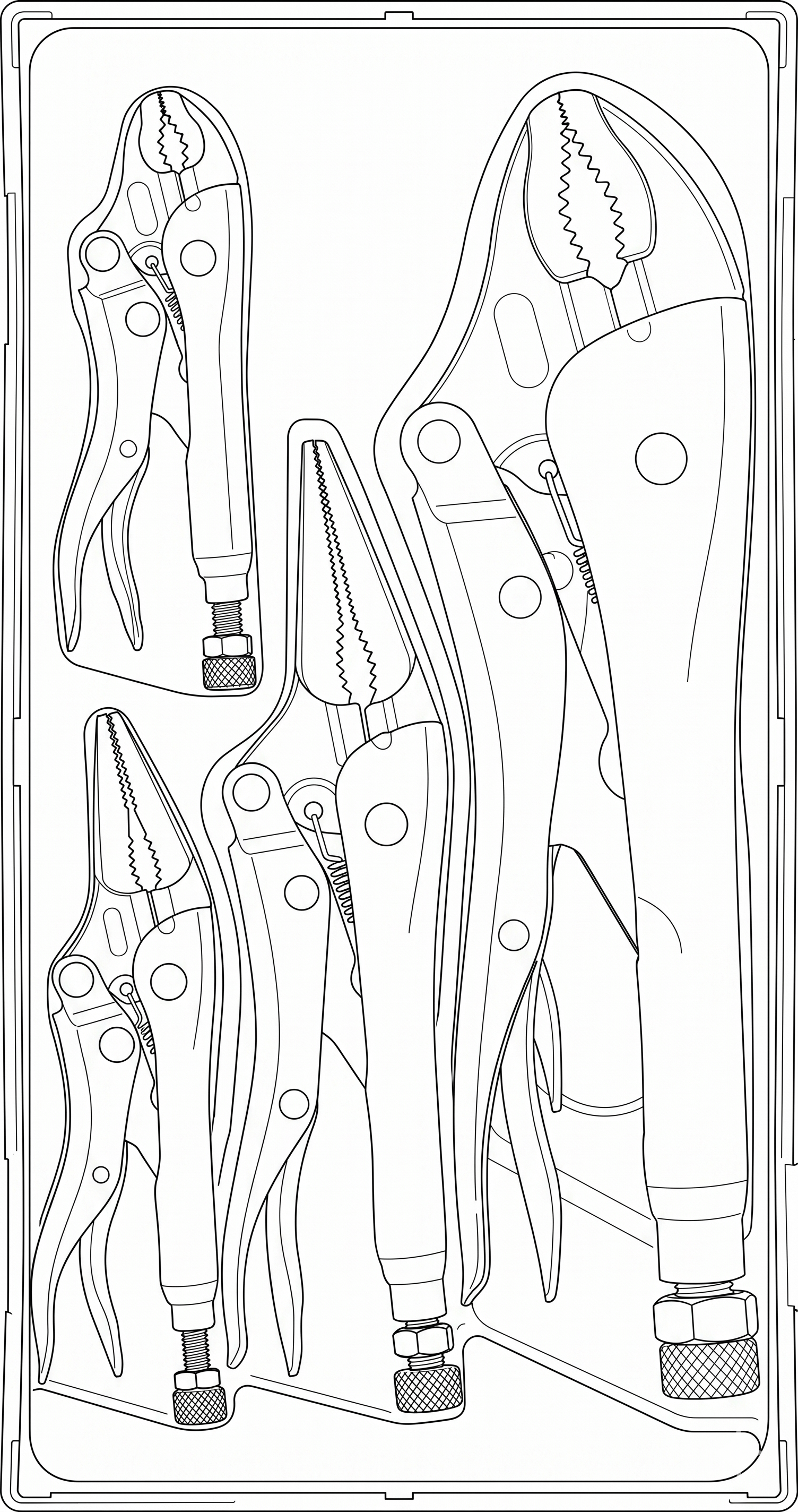 Power Grip Plier Set TT1 5 Pieces
