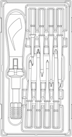 Teng Tools Juego de destornilladores dinamométricos aislados TT1 de 9 piezas — TTVSD09