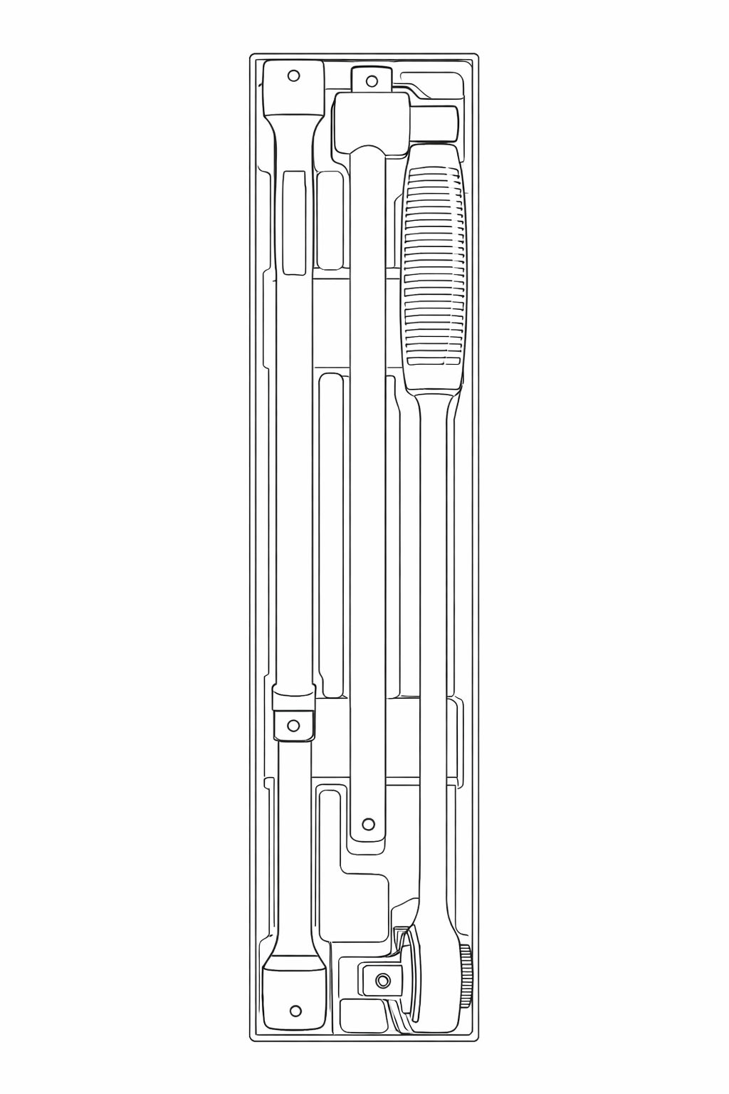 3/4 Drive Ratchet & Accessories Set TTX4 4 Pieces